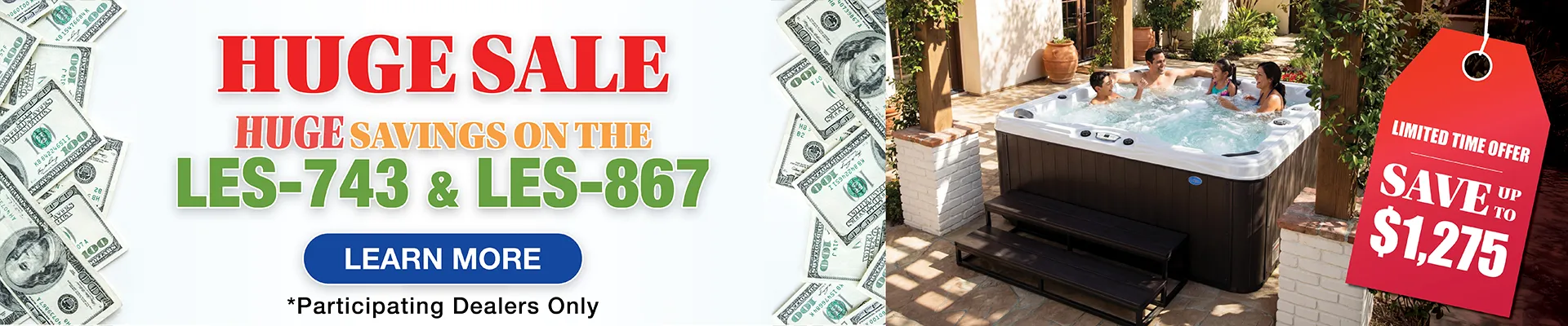 Calspas hot tub being used in a family setting - Somerville